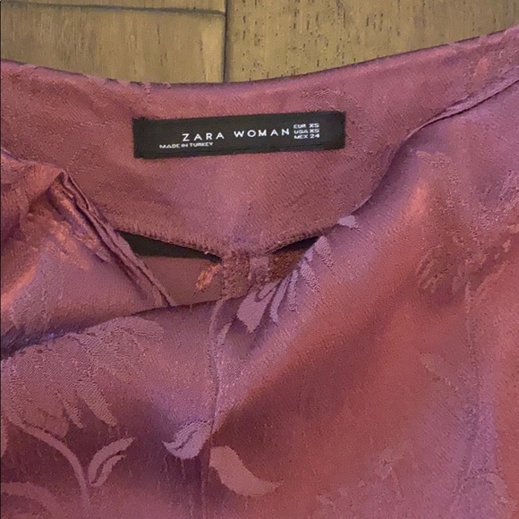 Zara Dusk Rose Jacquared Trousers Size XS💗 - Picture 7 of 8